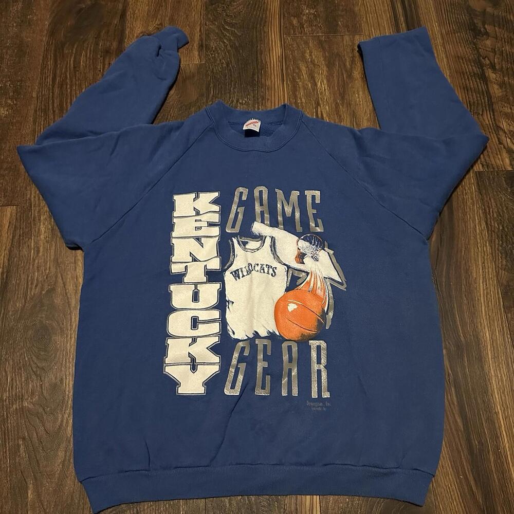 Vintage Kentucky Wildcats UK Basketball Sweatshirt Men Size XL USA Made
